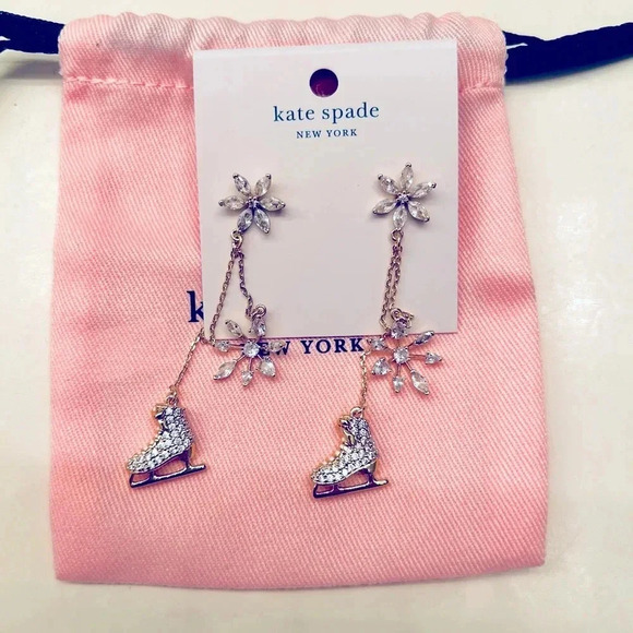 Kate Spade Snow Day Ice Skate Earrings|NWT - Picture 2 of 5